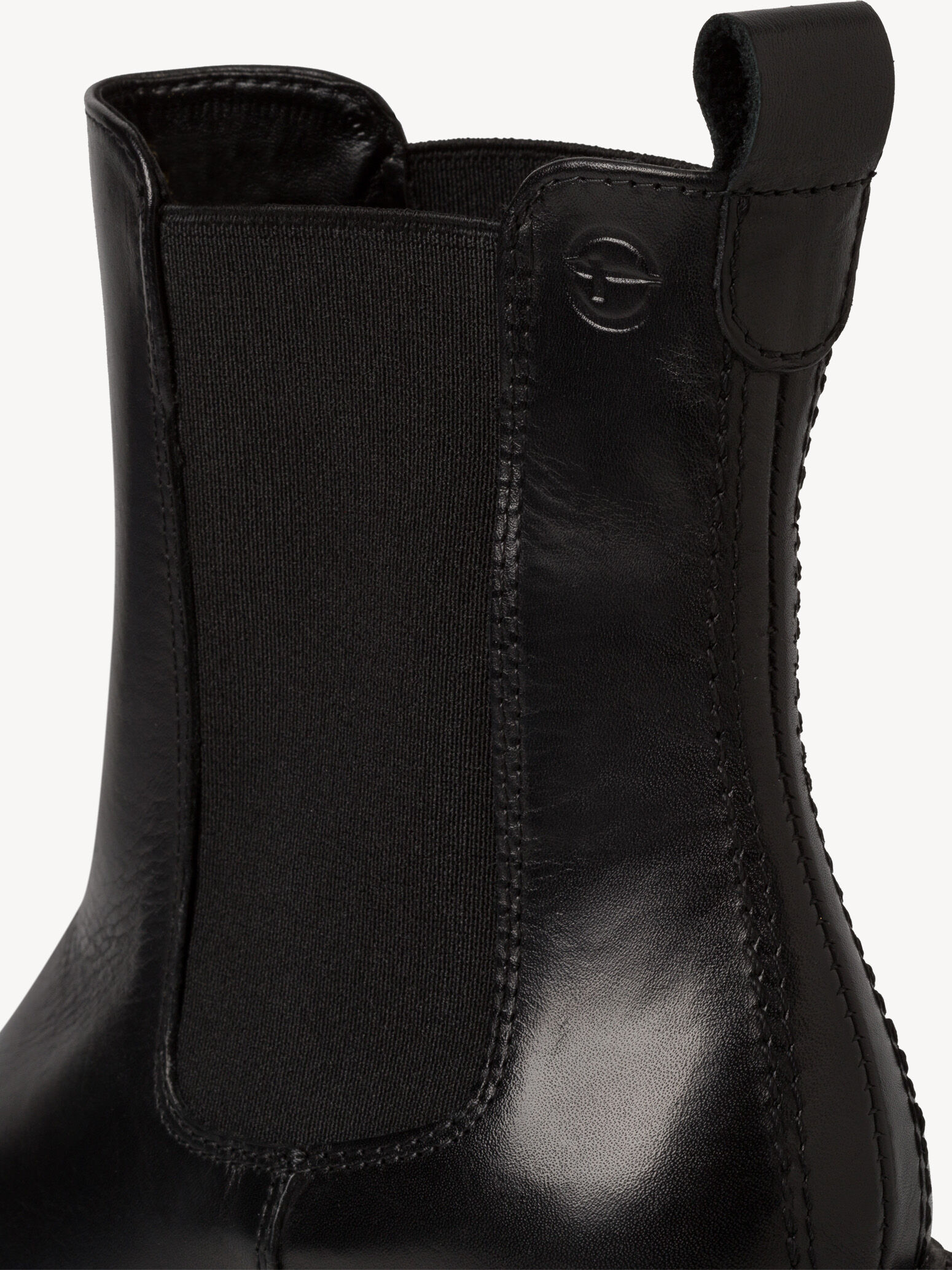 Bottine Chelsea en cuir - noir