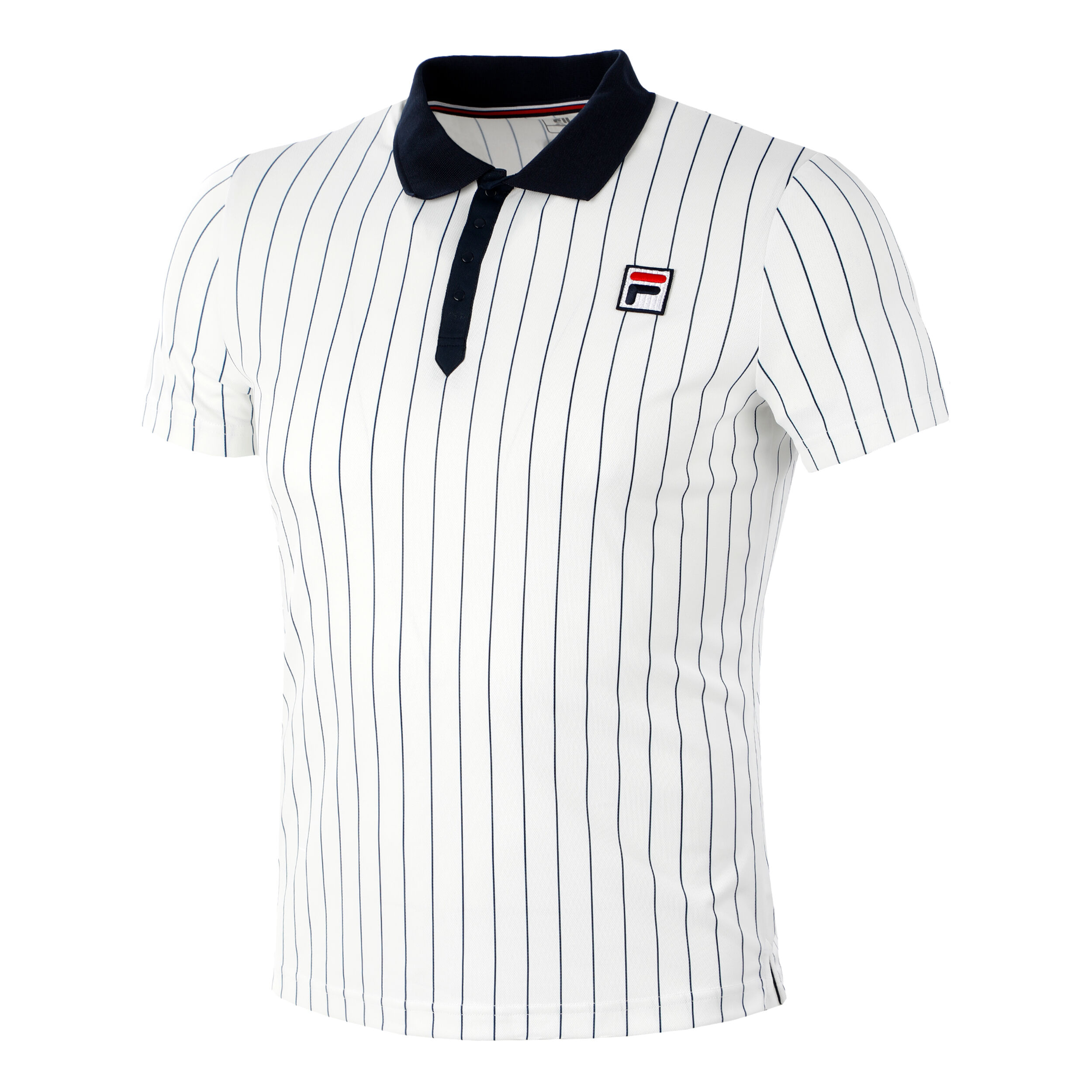 Stripes Björn Polo Herren - Weiß, Dunkelblau