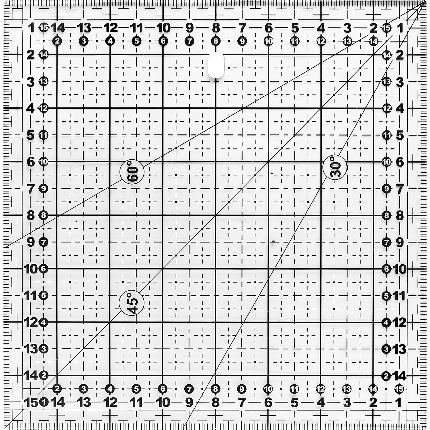 buttinette Rollschneider-Lineal, in cm-Einheit, Größe: 16 x 16 cm