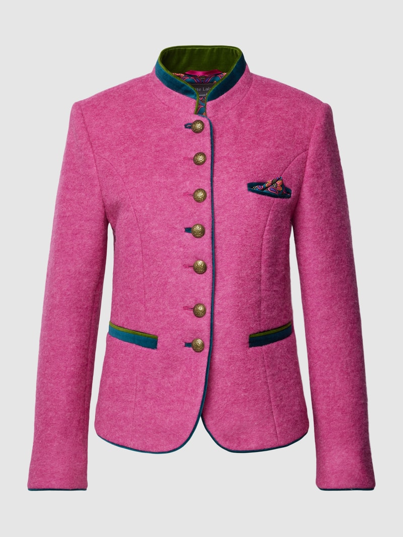 Blazer mit Stehkragen in pink
