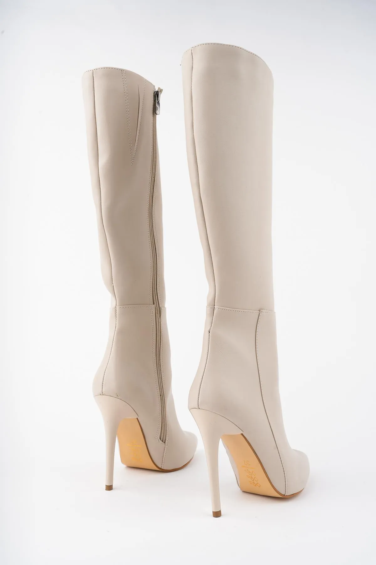 MUGGO  Florence Guaranteed Damenstiefel mit dünnem Absatz und spitzer Zehenpartie und seitlichem Reißverschluss