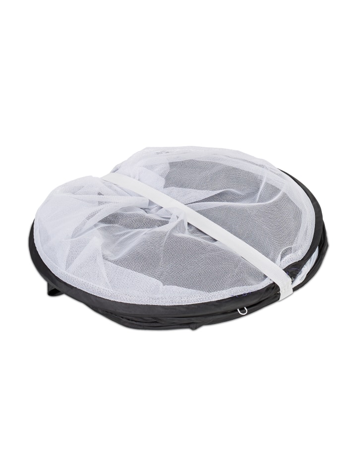 relaxdays Fliegenhaube in Weiß/Schwarz - (B)107 x (H)40 x (T)25,5 cm günstig kaufen onesize