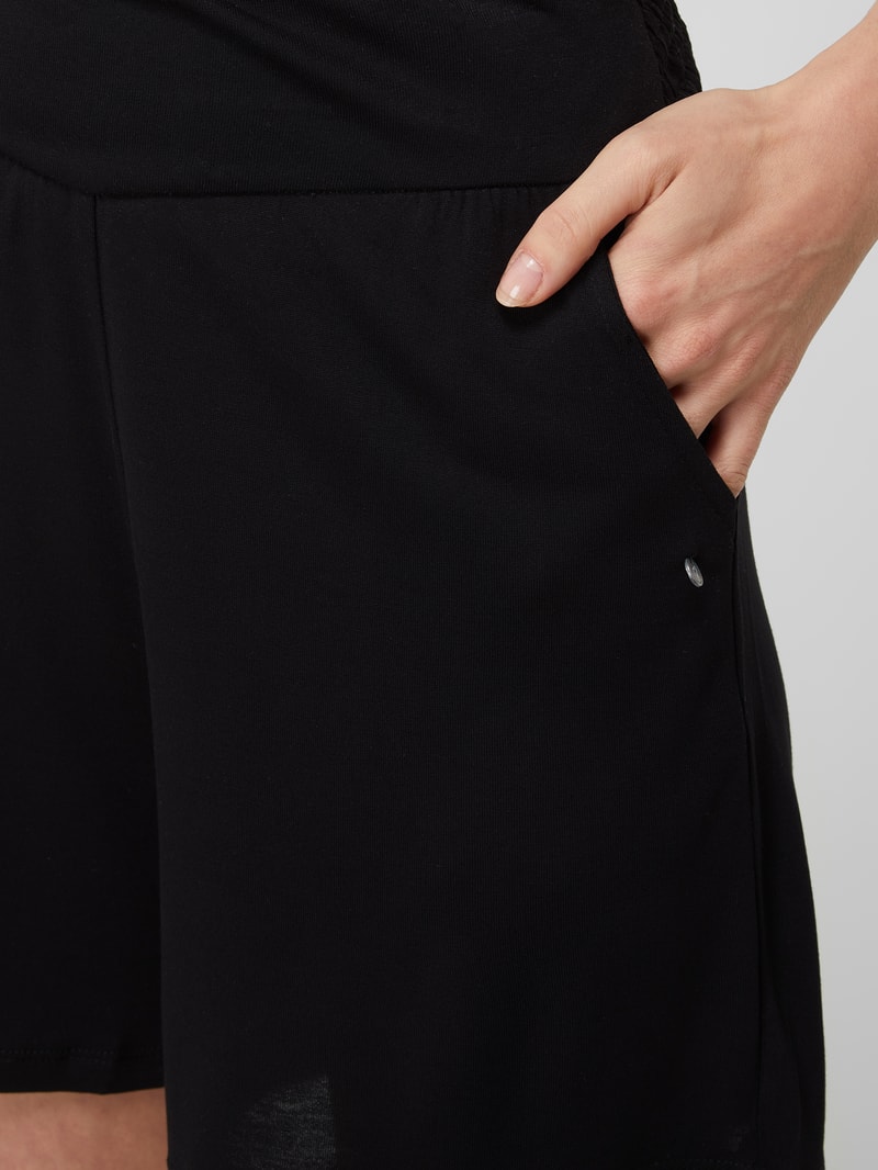 Shorts mit elastischem Bund Modell 'Dinah' in schwarz