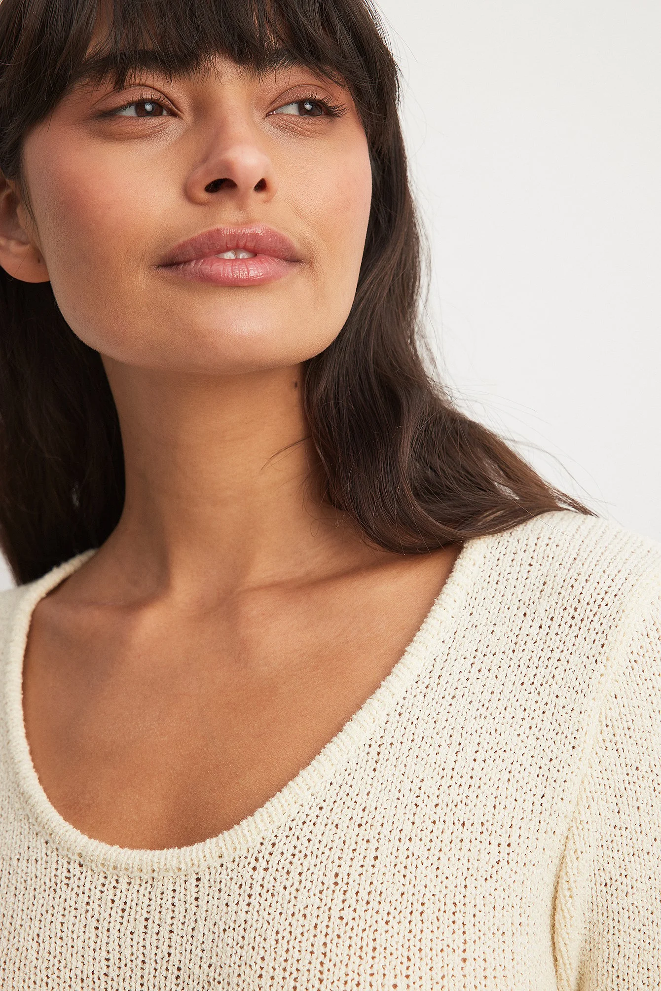 Langärmeliges Maxi-Strickkleid