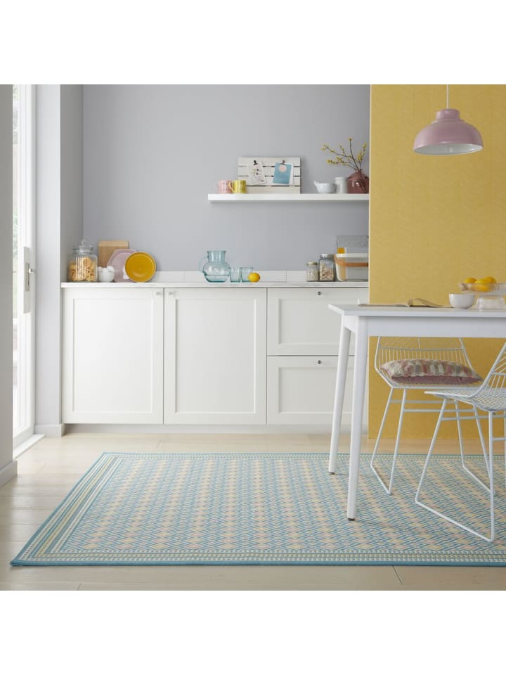 KADIMA DESIGN Outdoor-Teppich in Pastell, geometrisch, pflegeleicht und rutschfest günstig kaufen