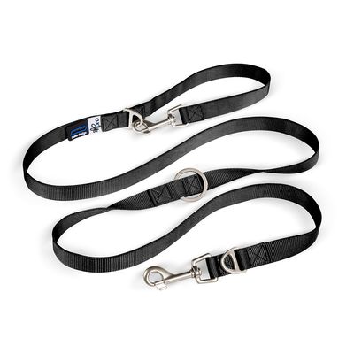 Curli Verstellbare Leine Nylon, schwarz