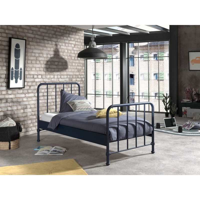 Lit 90x200cm Bronxx bleu denim