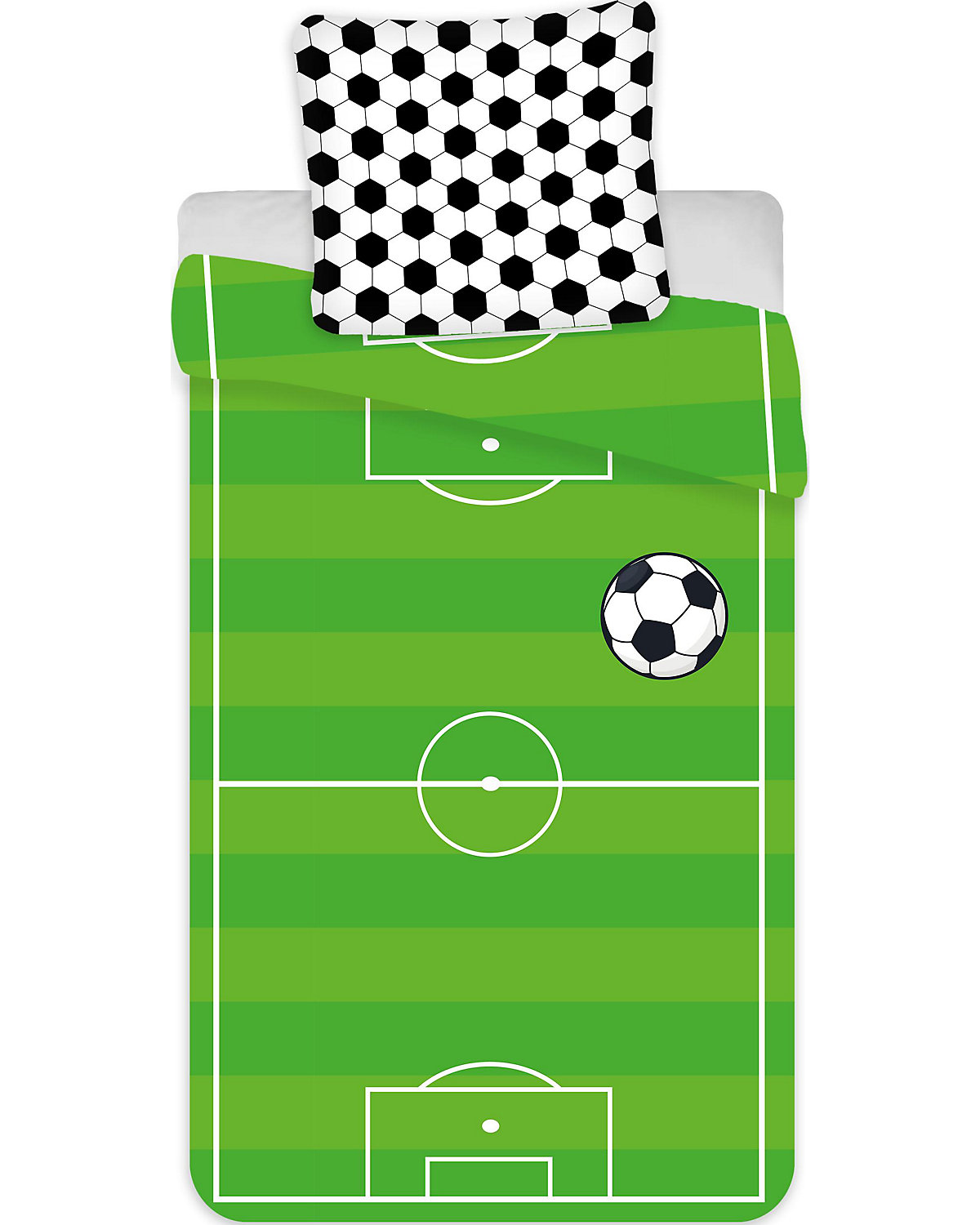 Kinderbettwäsche Fußball, Renforcé, 135 x 200 + 80 x 80 cm