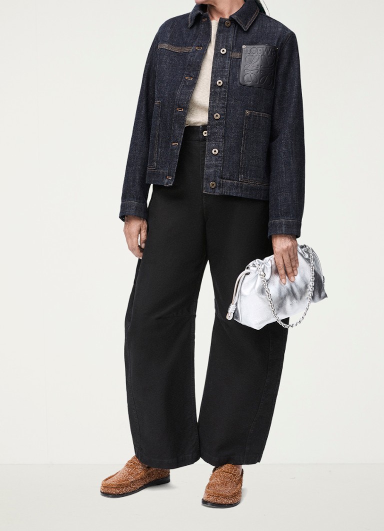 Chaqueta vaquera LOEWE con detalles de piel de becerro