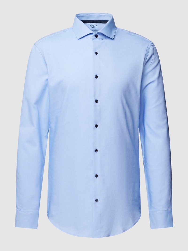 Business-Hemd mit Kentkragen in bleu