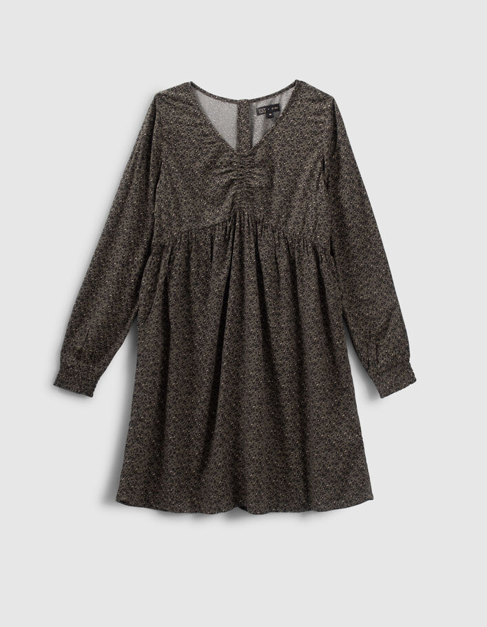 Robe kaki LENZING™ ECOVERO™ imprimé léopard fille
