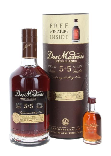 Dos Maderas 5+5 Triple Aged PX Rumspirituose inkl. Miniatur Selección 0,75 l·40,1 % vol
