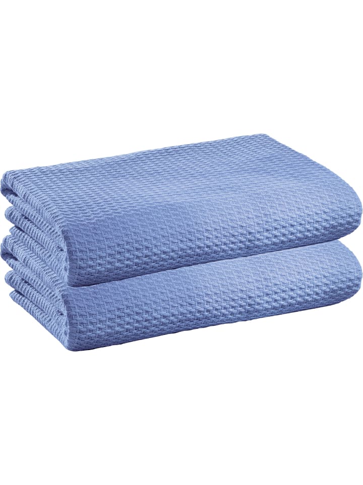 Erwin Müller Baumwolle Sommer-Decke 2er-Pack Siena in hellblau günstig kaufen