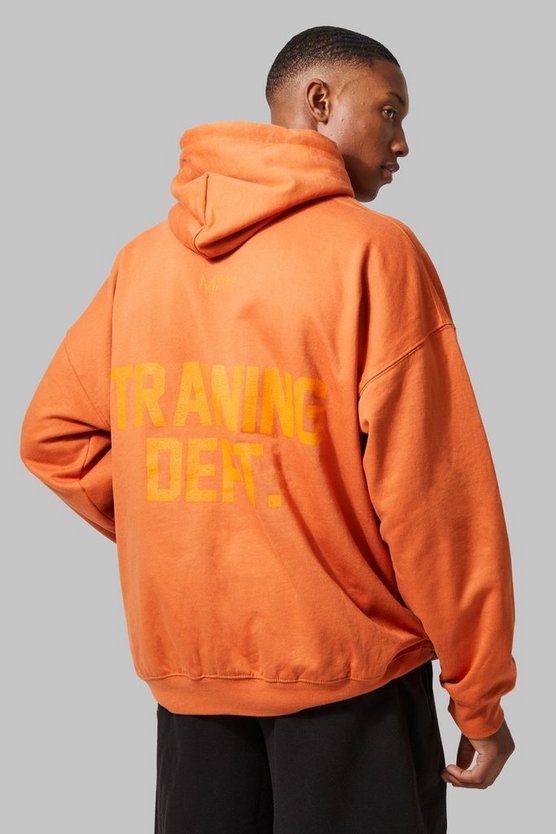 Man Active Oversize Hoodie mit Training Dept Print