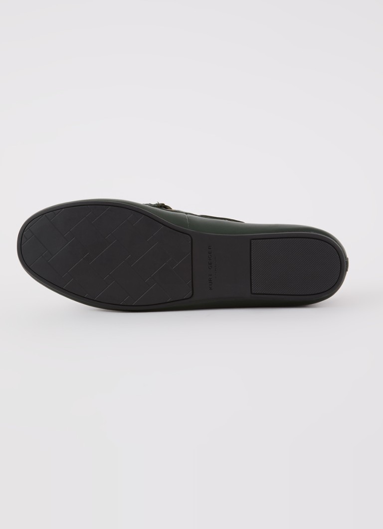 Kurt Geiger  Eagle moccasin van leer met quilt patroon