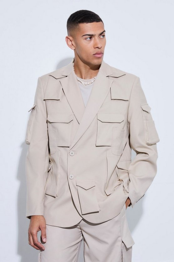 Oversize Blazer mit extremen Taschen