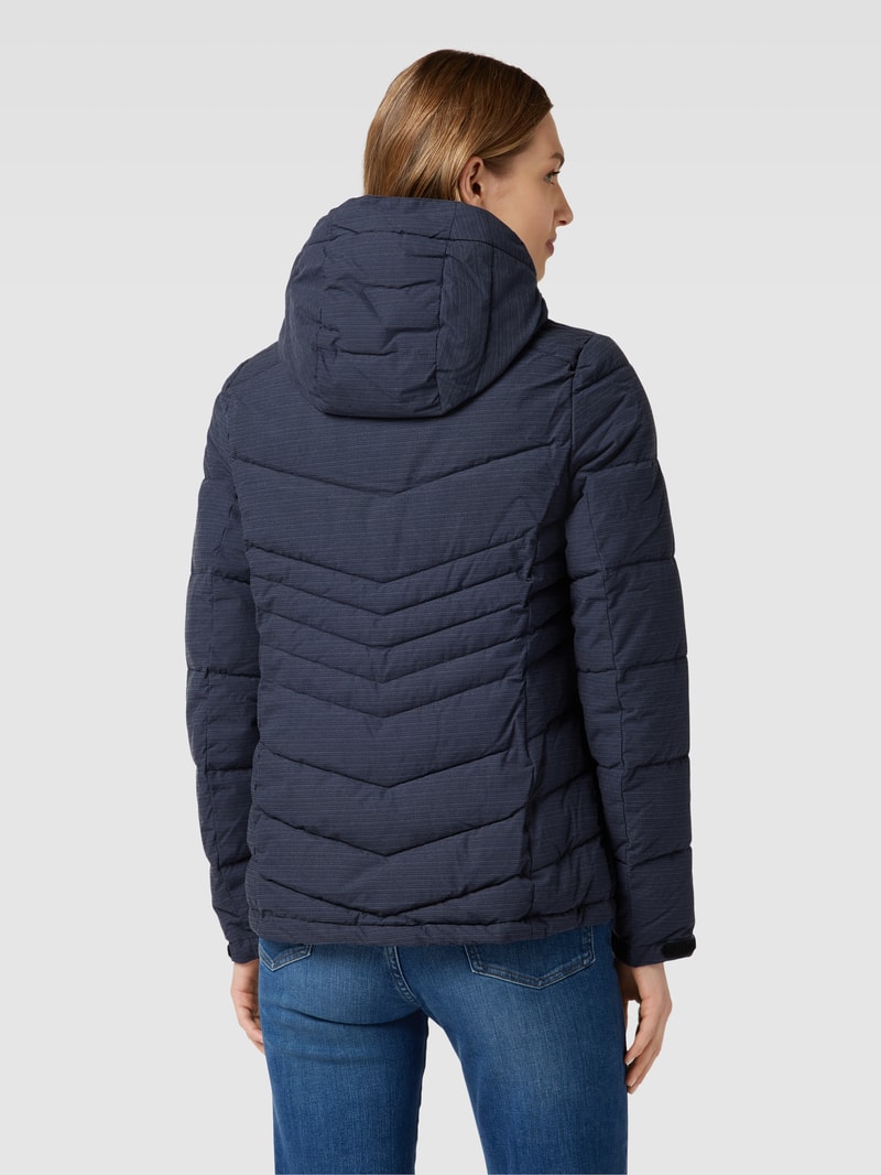 Steppjacke mit Kapuze in marineblau