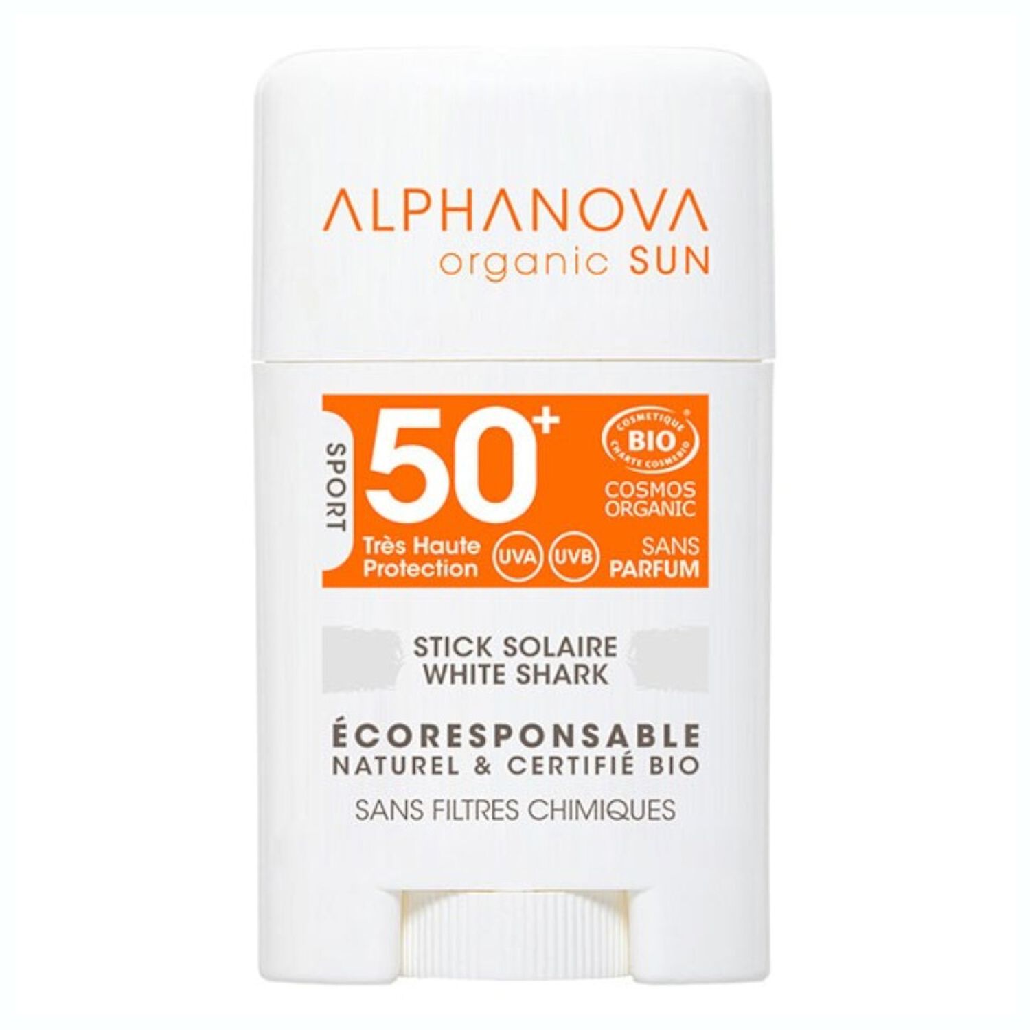 Alphanova Sun SPF50+ Stick Solaire Visage - Blanc 12 g