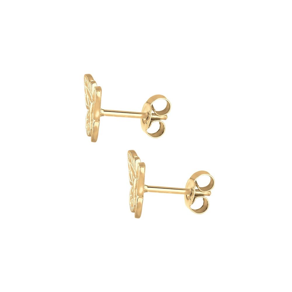 Elli Elli Boucles d'Oreilles Papillon Clous d'Oreille Femme - Plaqué Or Argent (925/10 Boucles d'oreilles