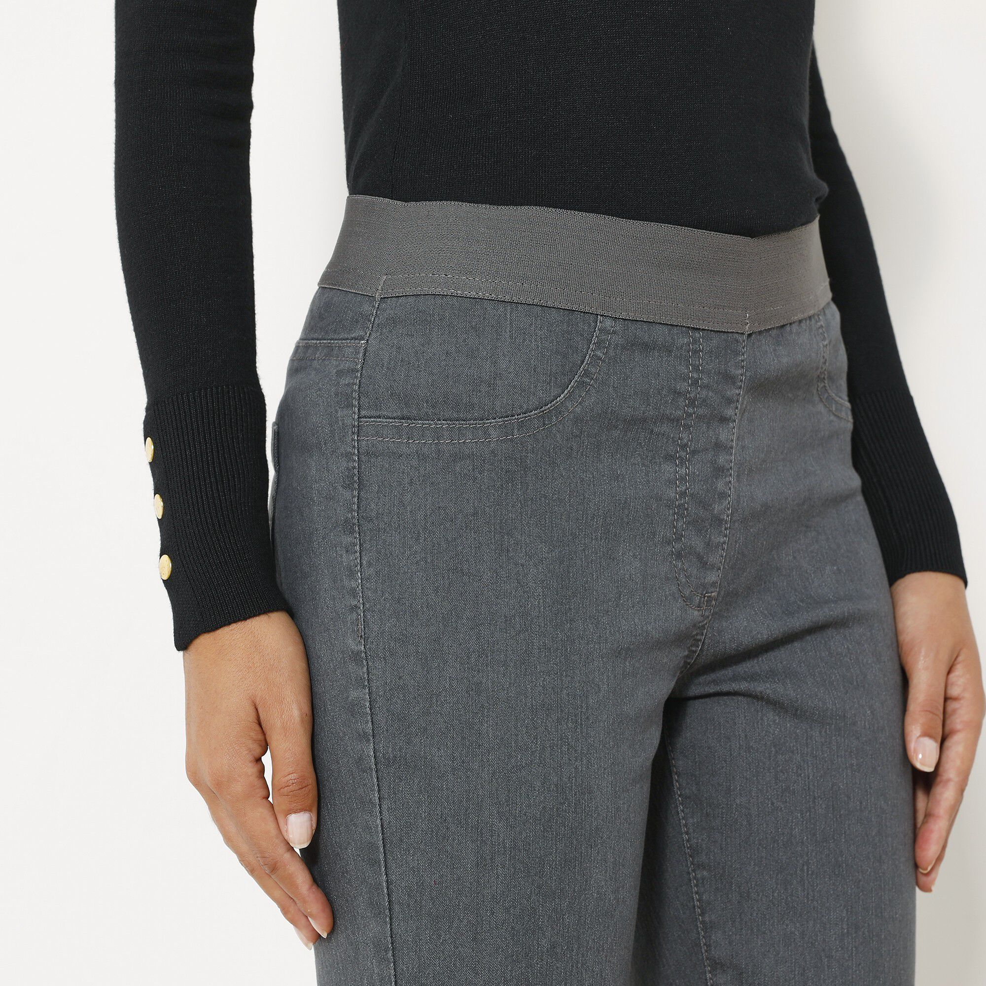 Jegging denim taille élastiquée