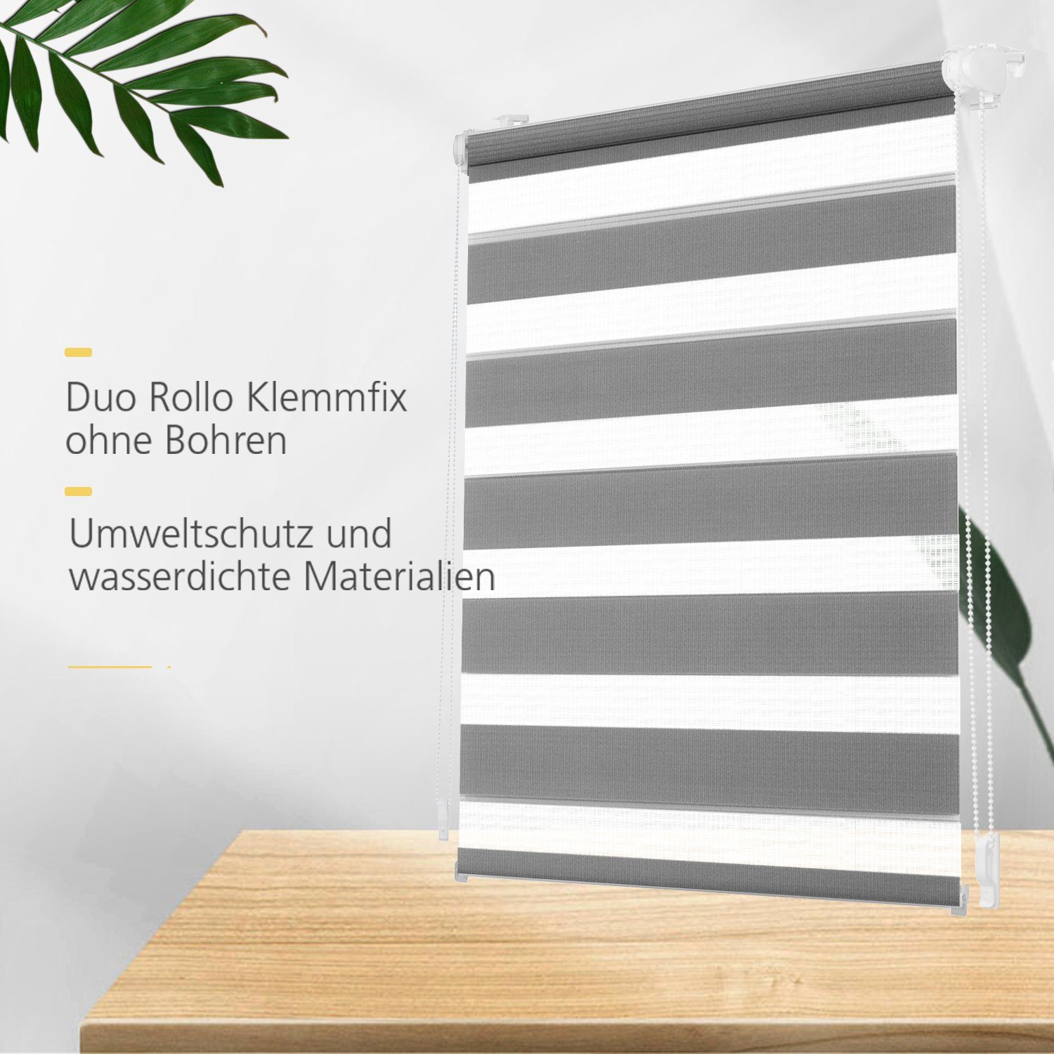 Doppelrollo Klemmfix ohne Bohren, i@home, freihängend, Klemmmontage