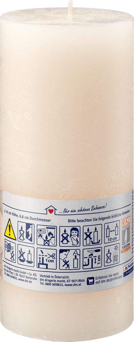 Kerze rustik 160/68 elfenbein, 1 St