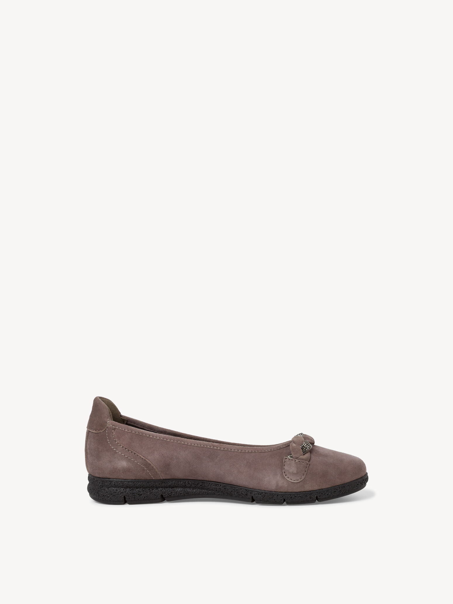 Ballerine en cuir - gris