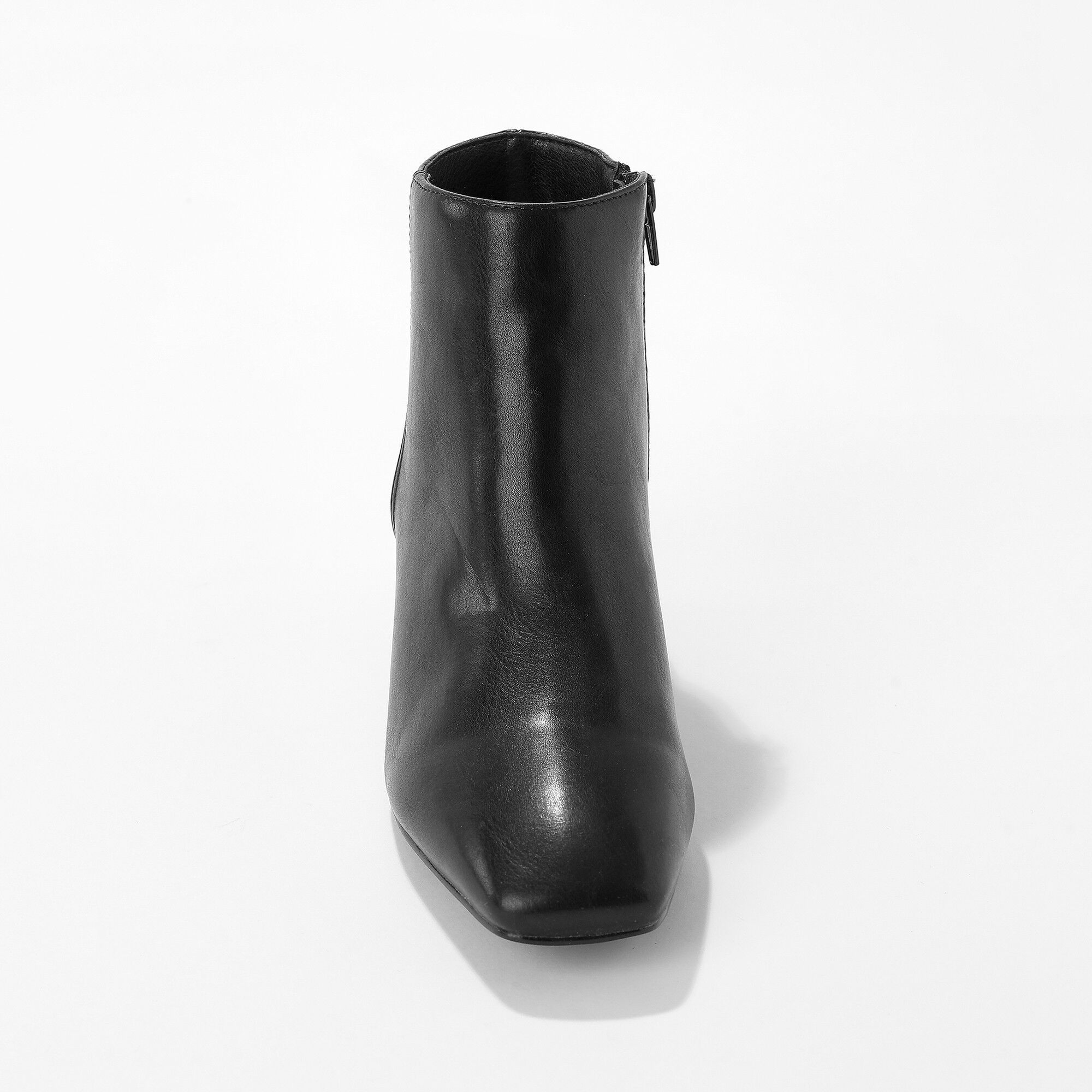 Boots bout carré, dos effet croco