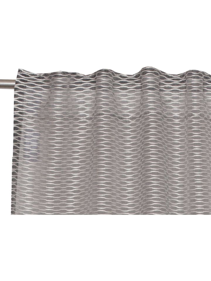Schöner Wohnen Kollektion Transparenter Schlaufenvorhang SPLASH in Grau günstig kaufen 130x250 cm