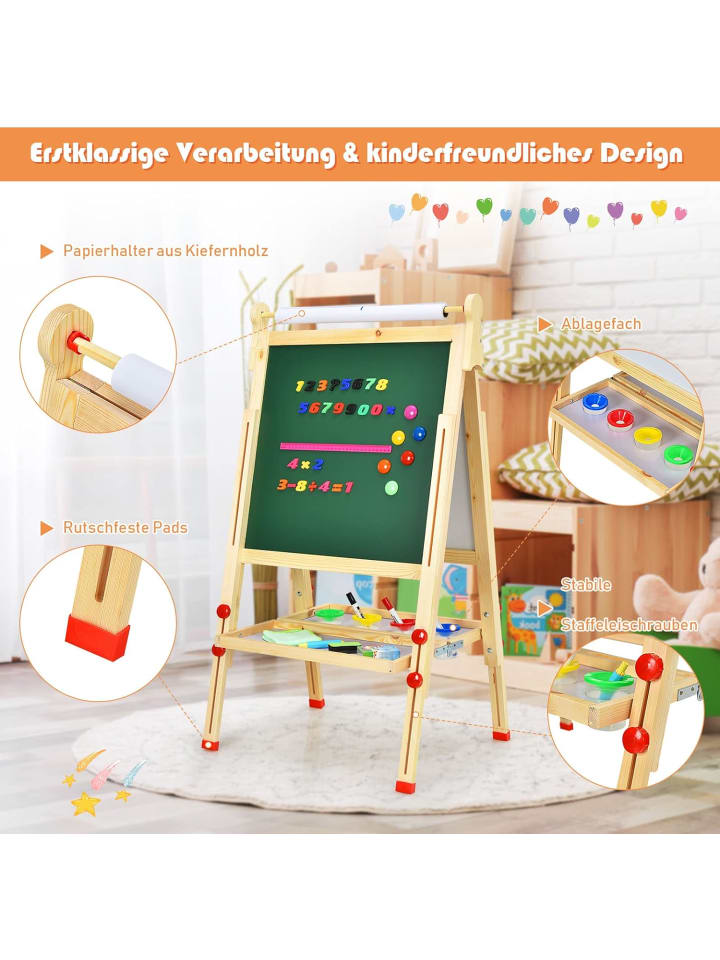 COSTWAY 3 in 1 Staffelei höhenverstellbar in Bunt günstig kaufen onesize