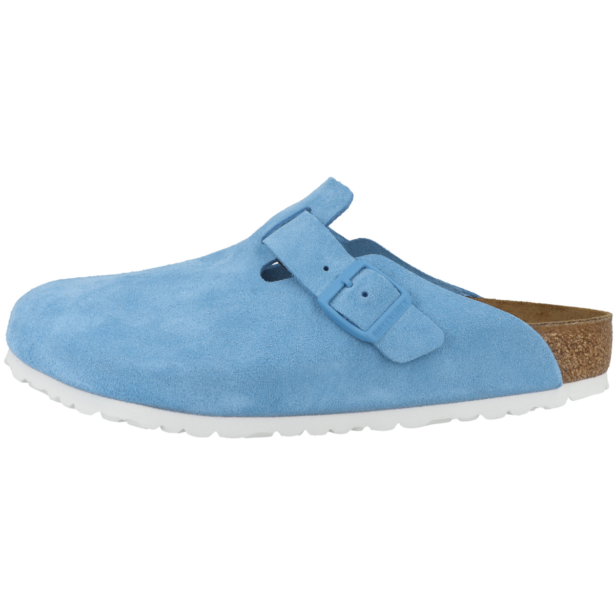 Birkenstock Boston Veloursleder normal Clogs blau