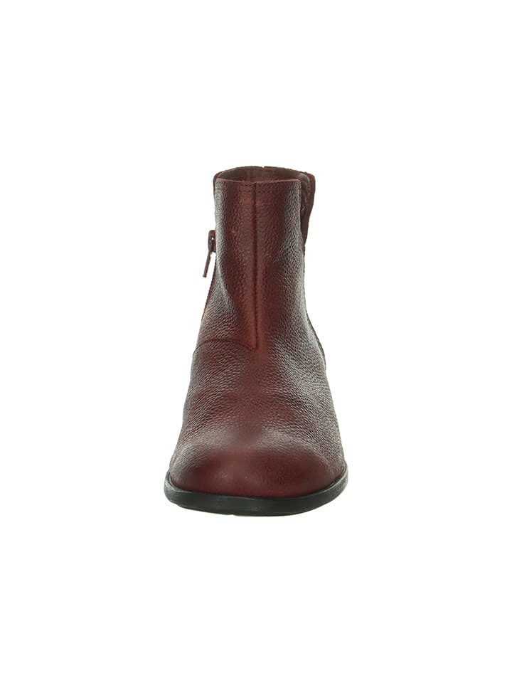 Think! Leder-Ankle-Boots in Bordeaux günstig kaufen