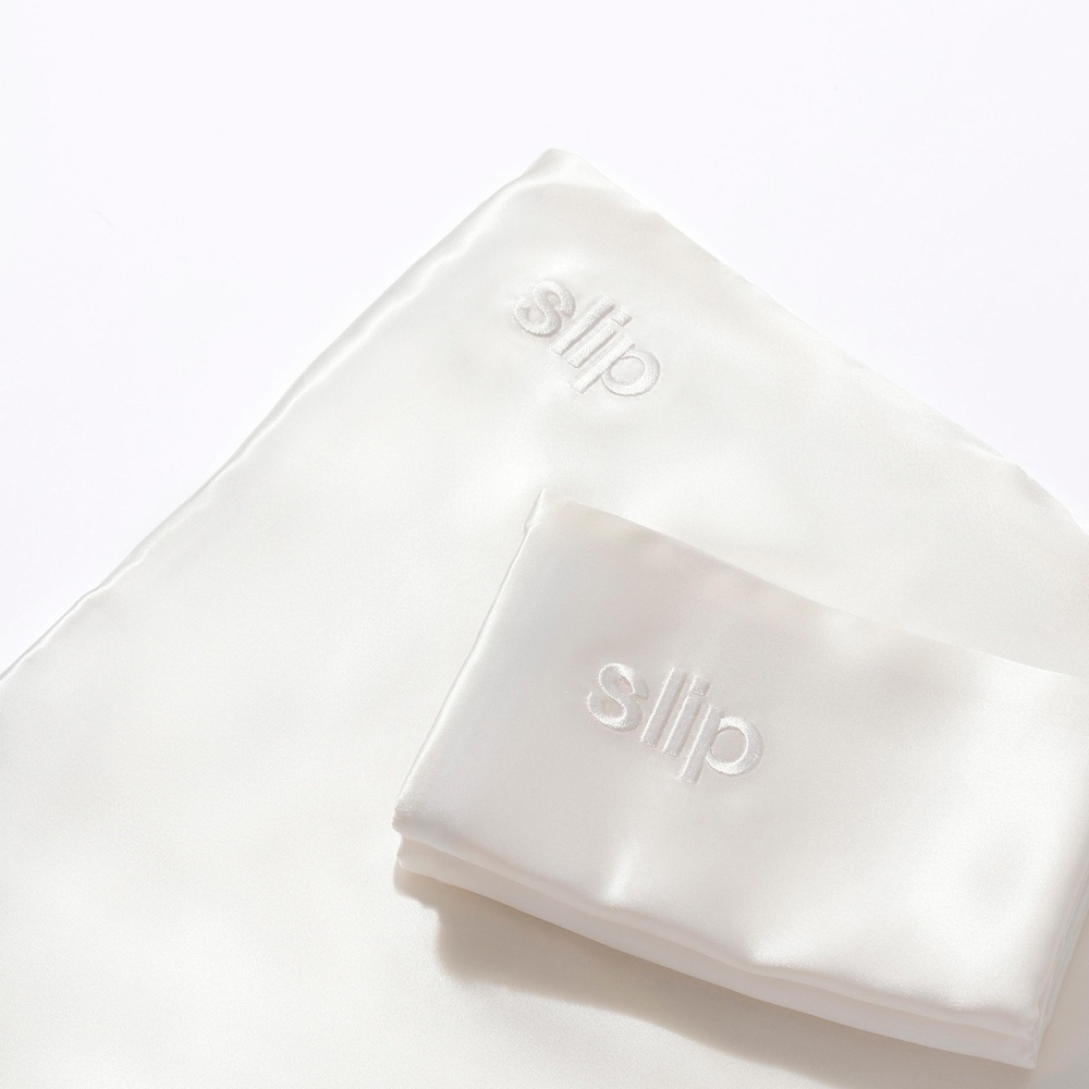 slip taie d'oreiller pure soie slip - queen - blanc taie d'oreiller queen