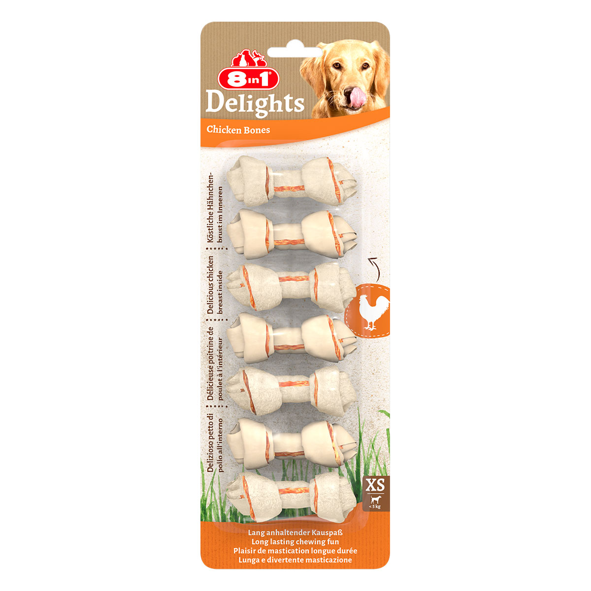 8in1 Delights Kauknochen Chicken/Huhn günstig kaufen bei ZooRoyal