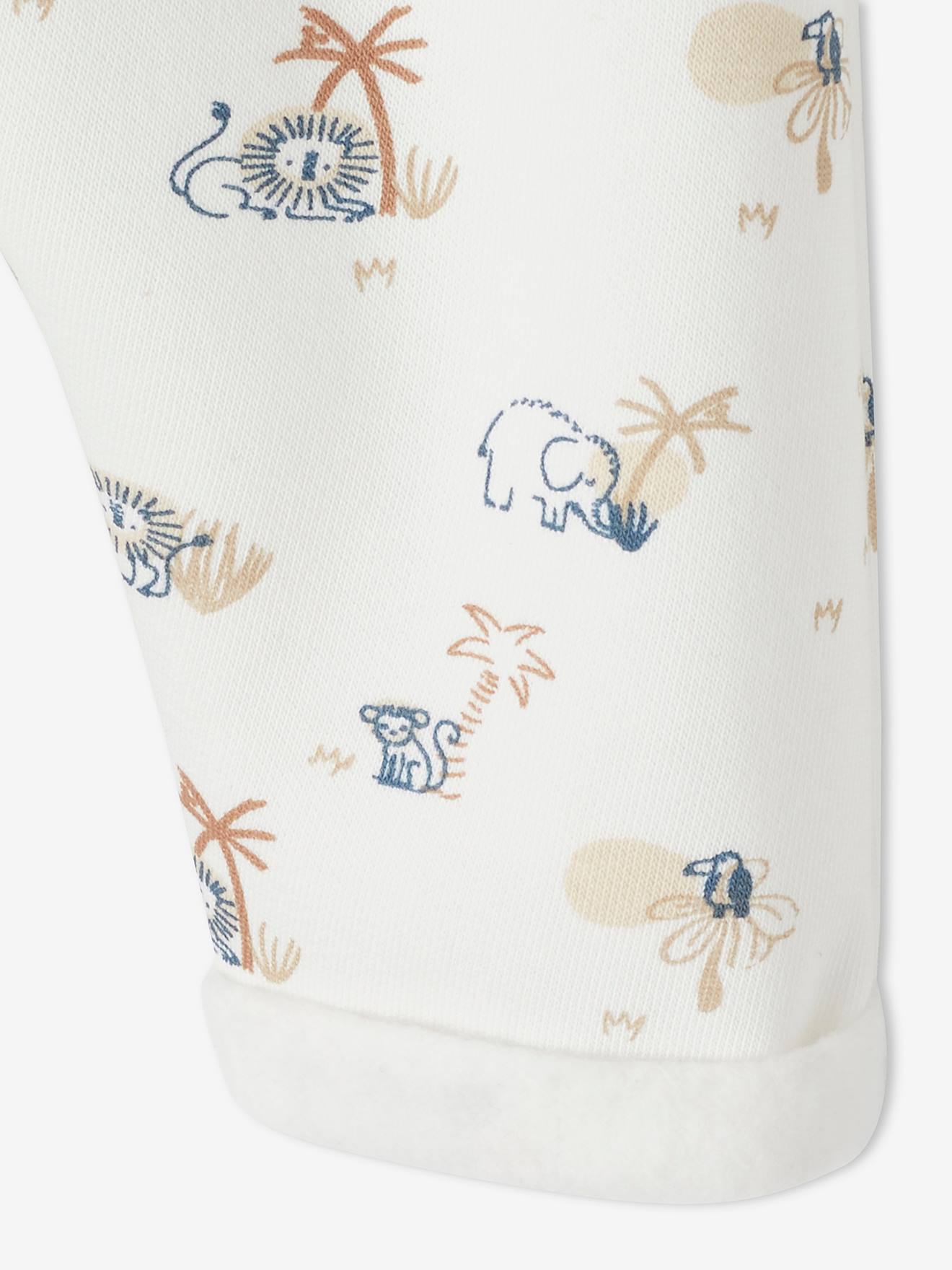 Pantalon naissance en molleton encre