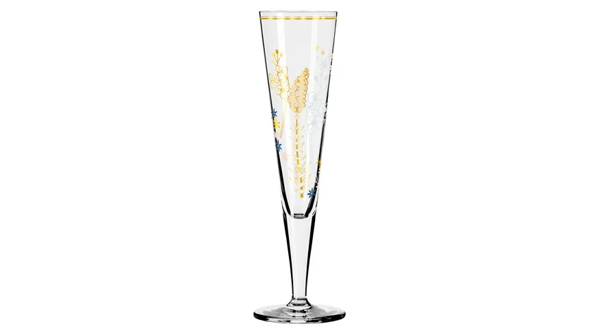 RITZENHOFF Champagnerglas Goldnacht #37 von Concetta Lorenzo H23 Silber, Gold