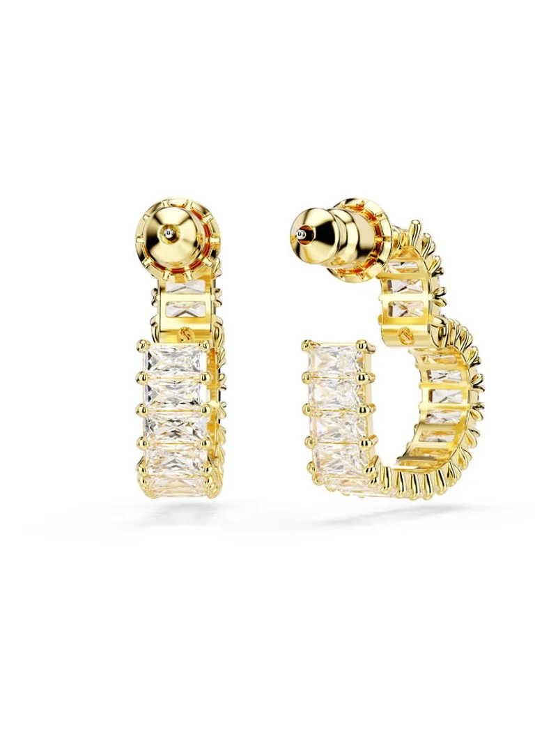 Swarovski Matrix gold-plated stud earrings