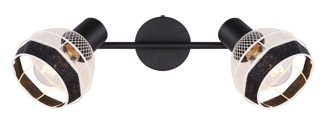 Globo Lighting - GRIDDY - Strahler Metall schwarz matt, 2x E27