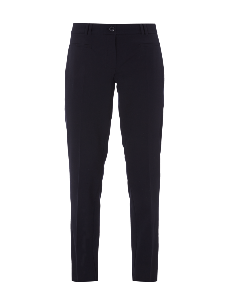 Stoffhose mit schmal zulaufendem Bein Modell 'Hedy' in schwarz