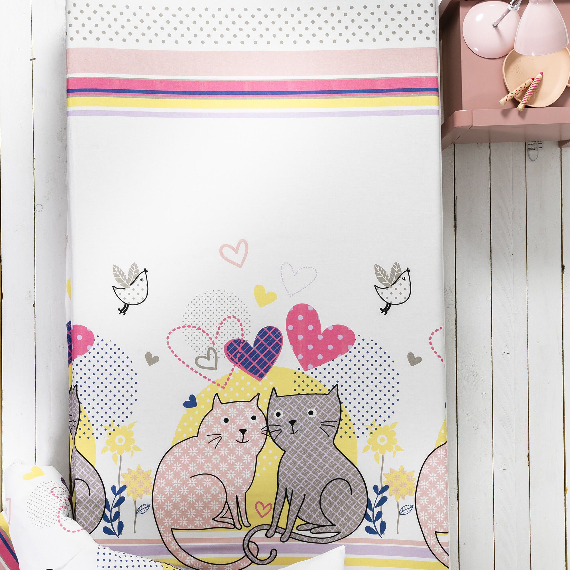 Linge de lit enfant à motifs chats Chamour 1 personne