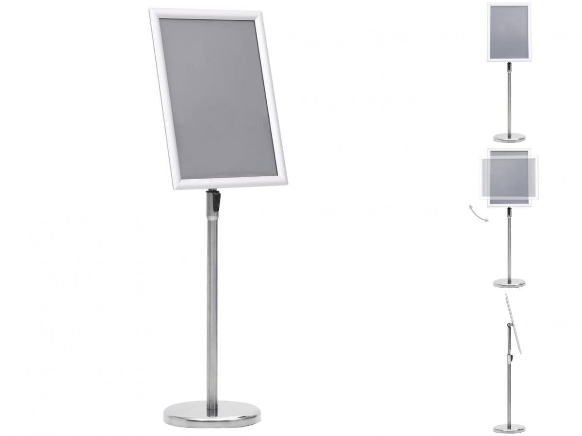 vidaXL Tafel A3-Plakatständer Silbern Aluminiumlegierung