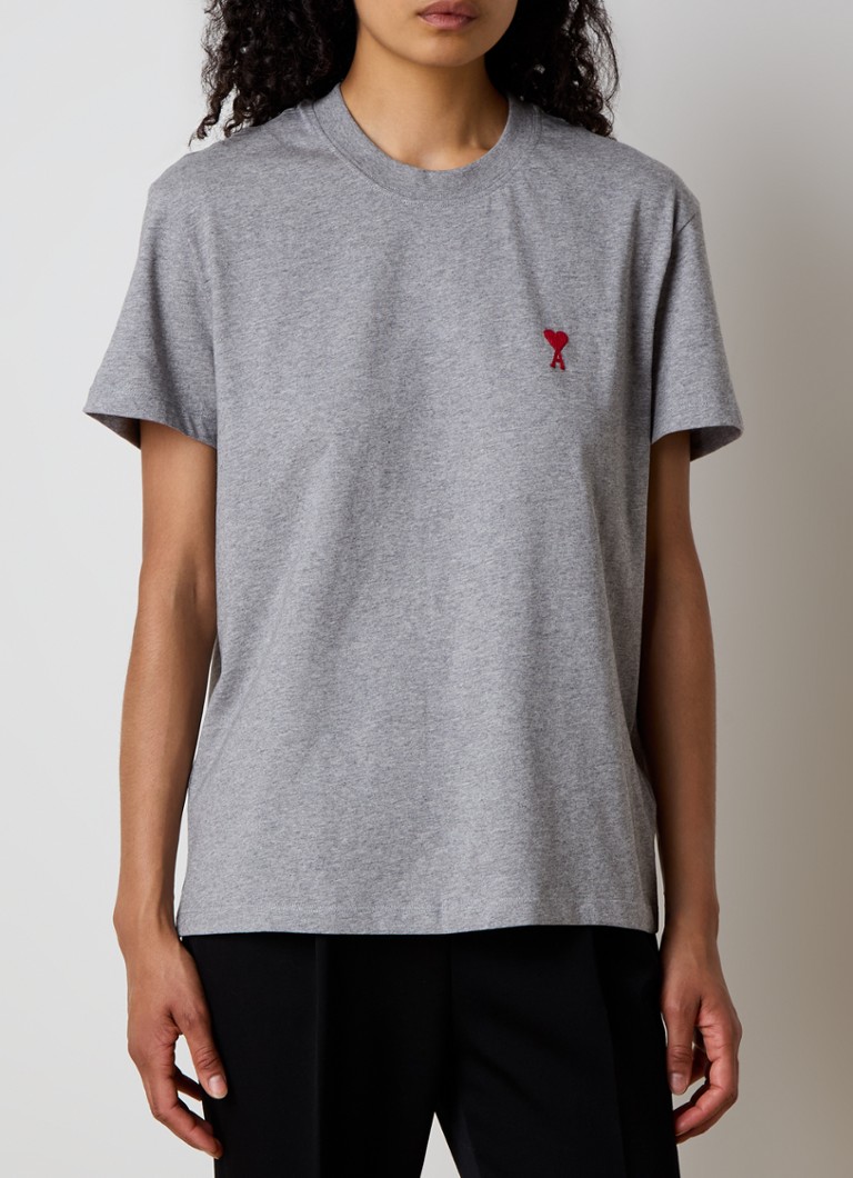 AMI Paris T-shirt with logo embroidery