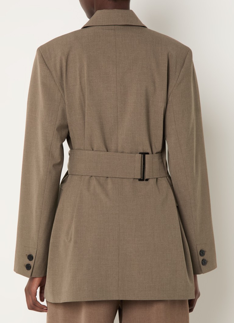 Ganni Blazer with tie belt and flap pockets