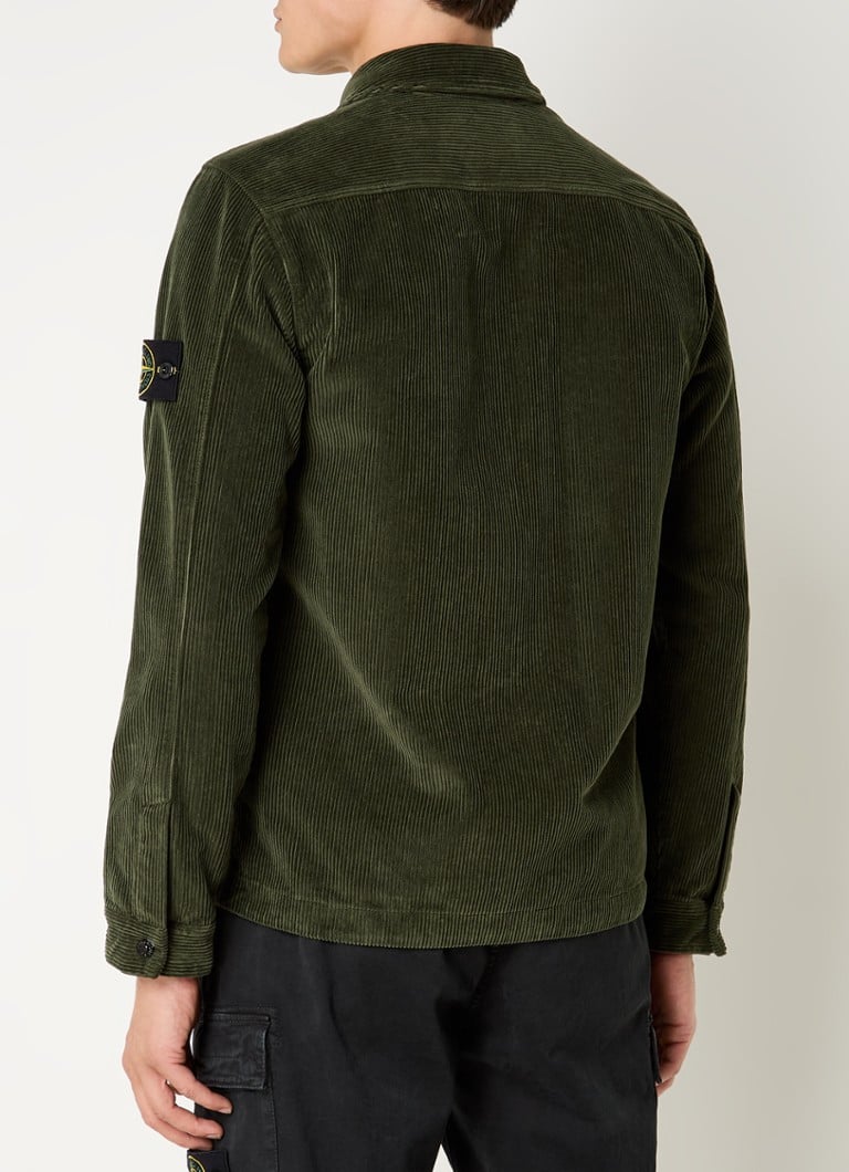 Stone Island  81151 overshirt van biologisch katoen met borstzakken