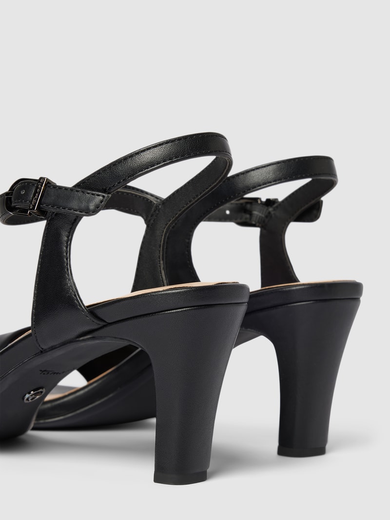 Sandaletten im Metallic-Look in schwarz