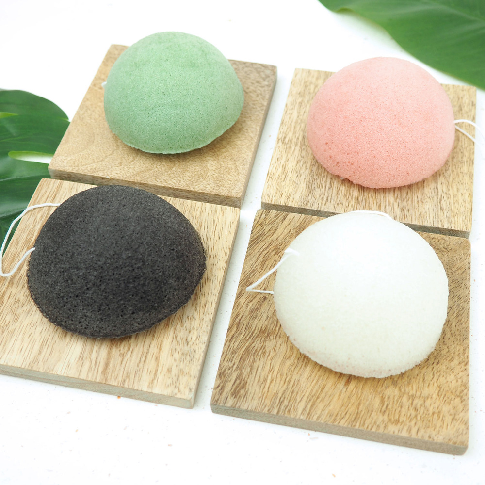 feel natural Eponge Konjac Visage Charbon Eponge konjac visage