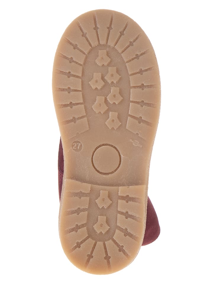 POM POM Leder-Winterboots in Rot günstig kaufen