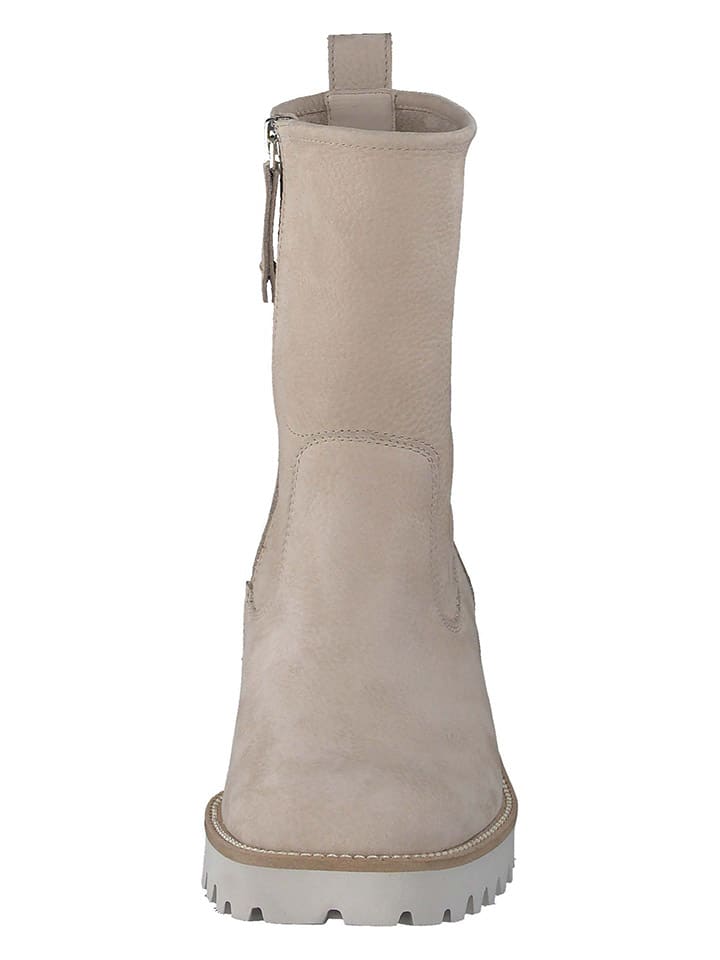 Paul Green Leder-Stiefeletten in Beige günstig kaufen