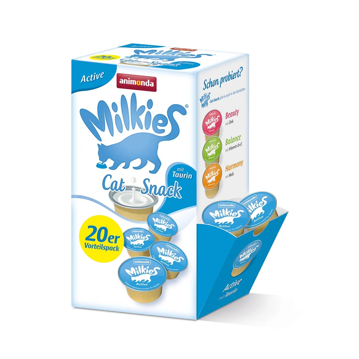 Leckere Milchsnacks für Katzen mit dem Plus an Taurin. Glutenarm