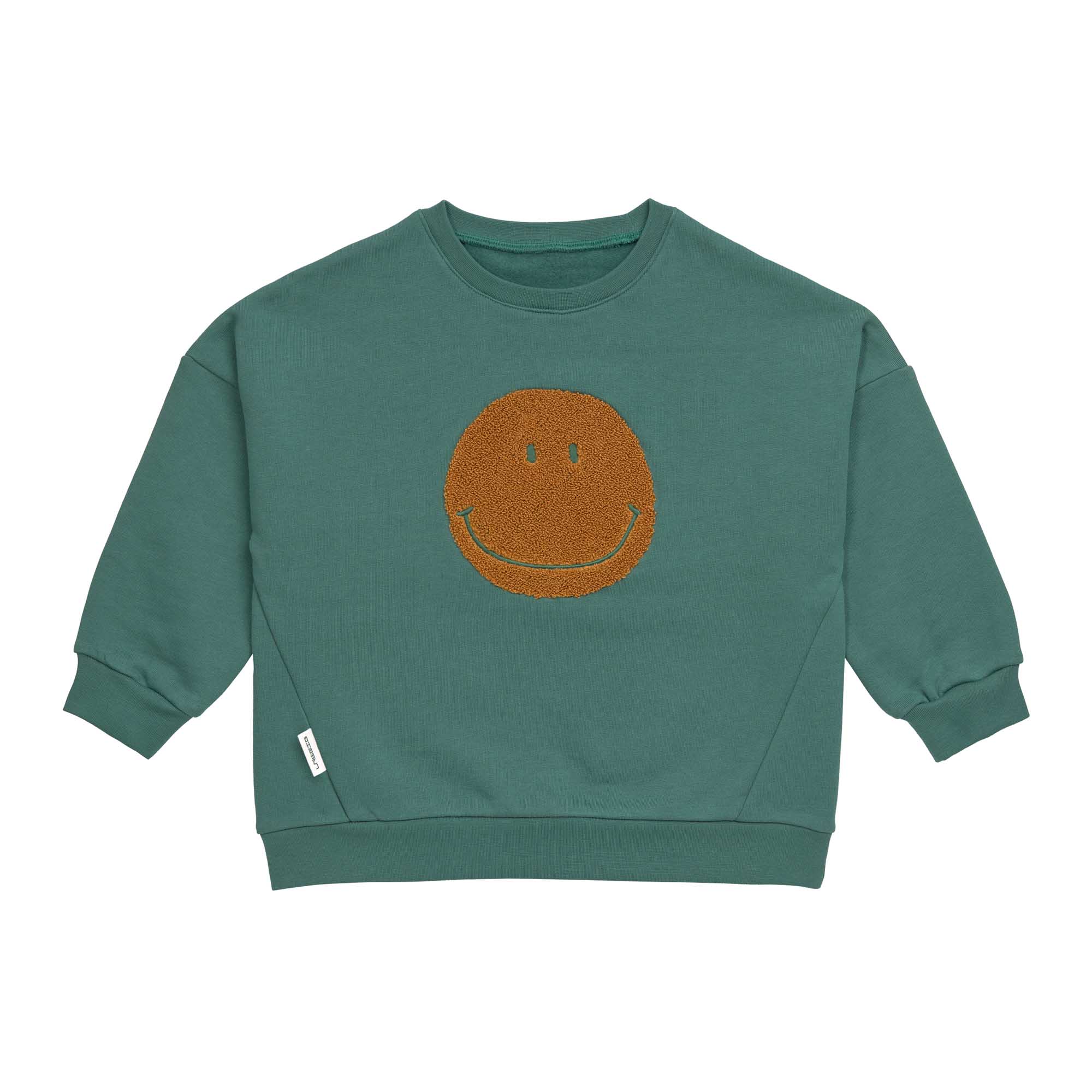 Kinder Pullover - Bio Baumwolle, Little Gang, Smile Grün